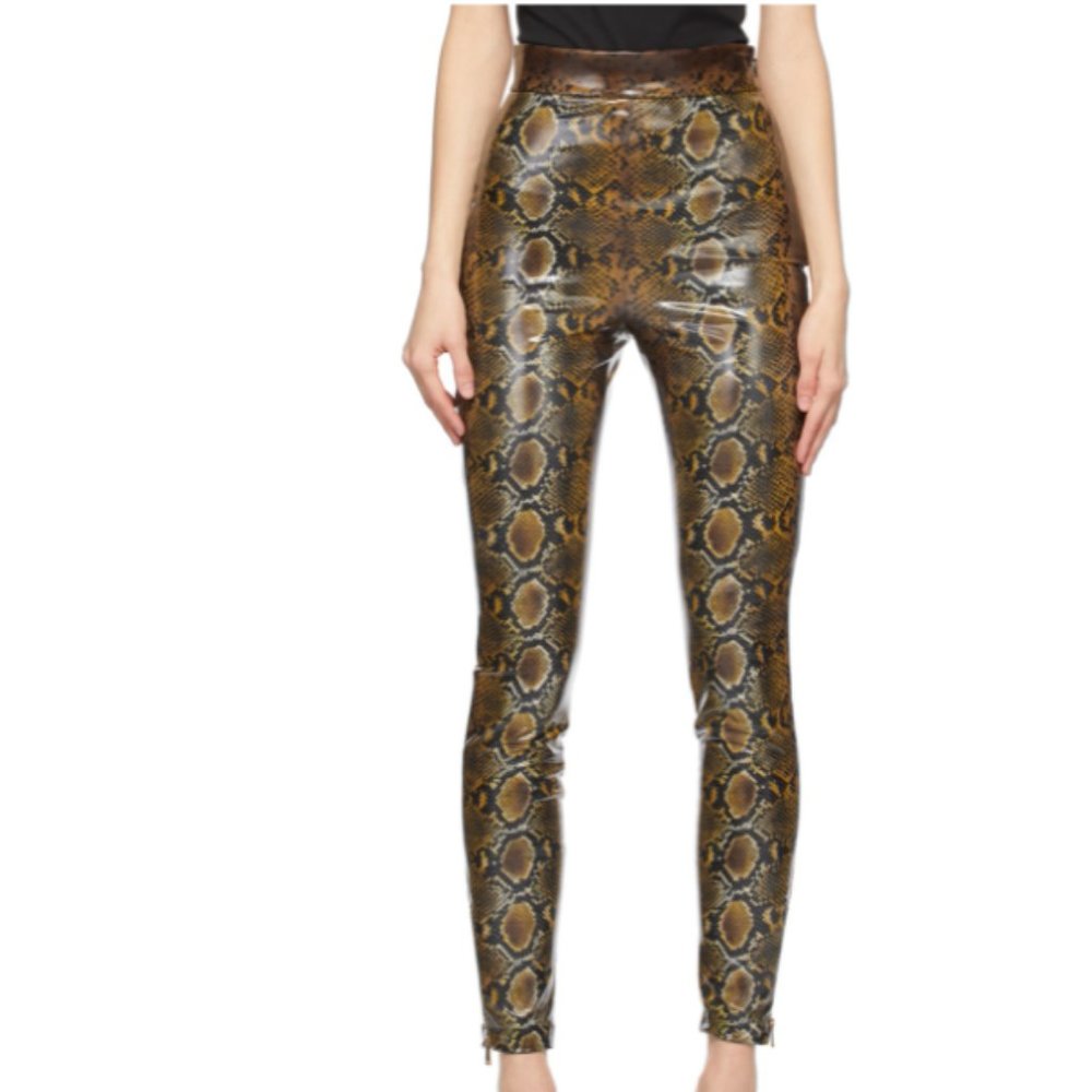 Authentic Versace Leggings Python Print Natural - image 1